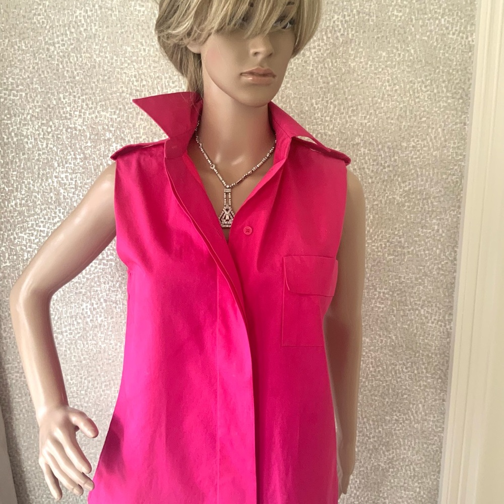 Yves Saint Laurent pink sleeveless shirt 34